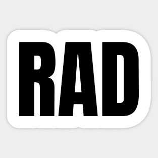 RAD black Sticker